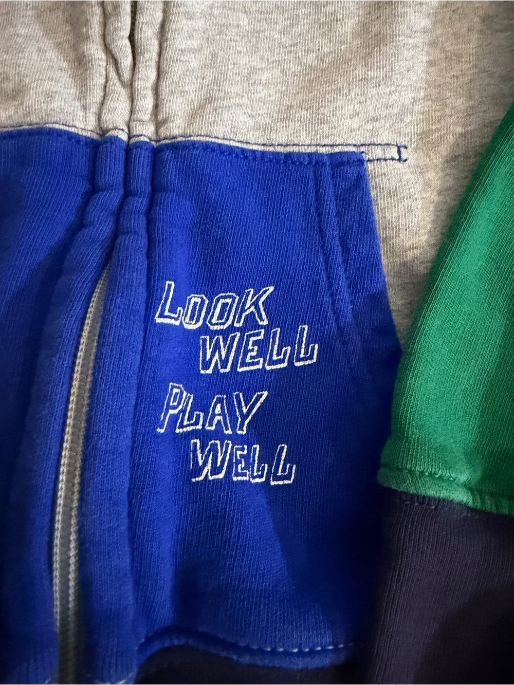 Polo by Ralph Lauren Colour-Blocked Cotton Hoodie, sz 7